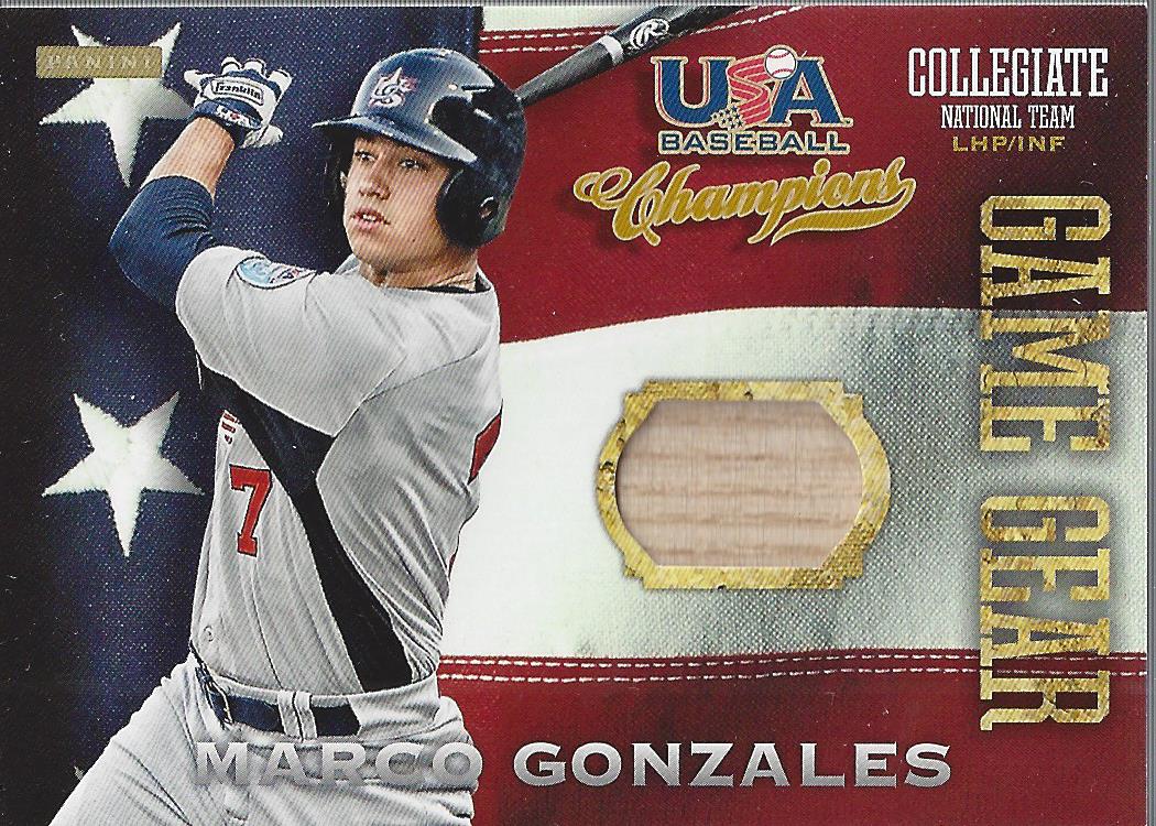 2013 USA Baseball Champions Game Gear Bats #6 Marco Gonzales