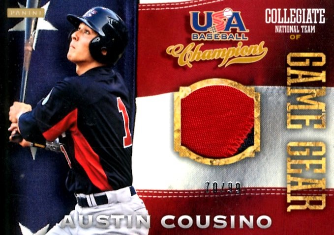 2013 USA Baseball Champions Game Gear Jerseys Prime #29 Austin Cousino/99
