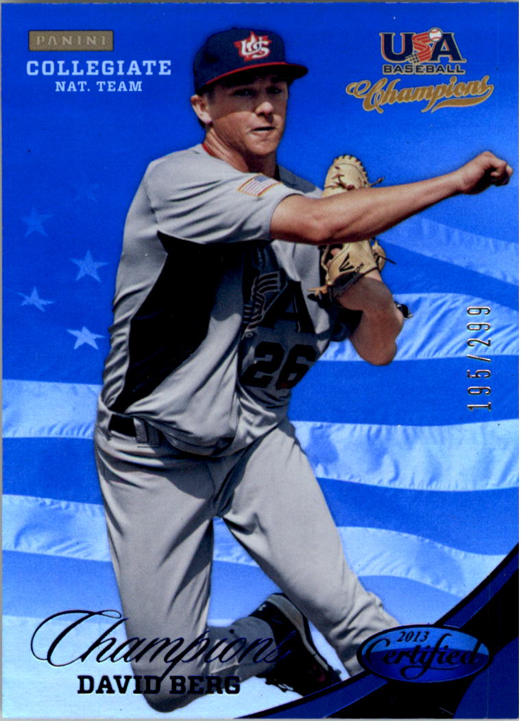 2013 USA Baseball Champions National Team Mirror Blue #126 David Berg