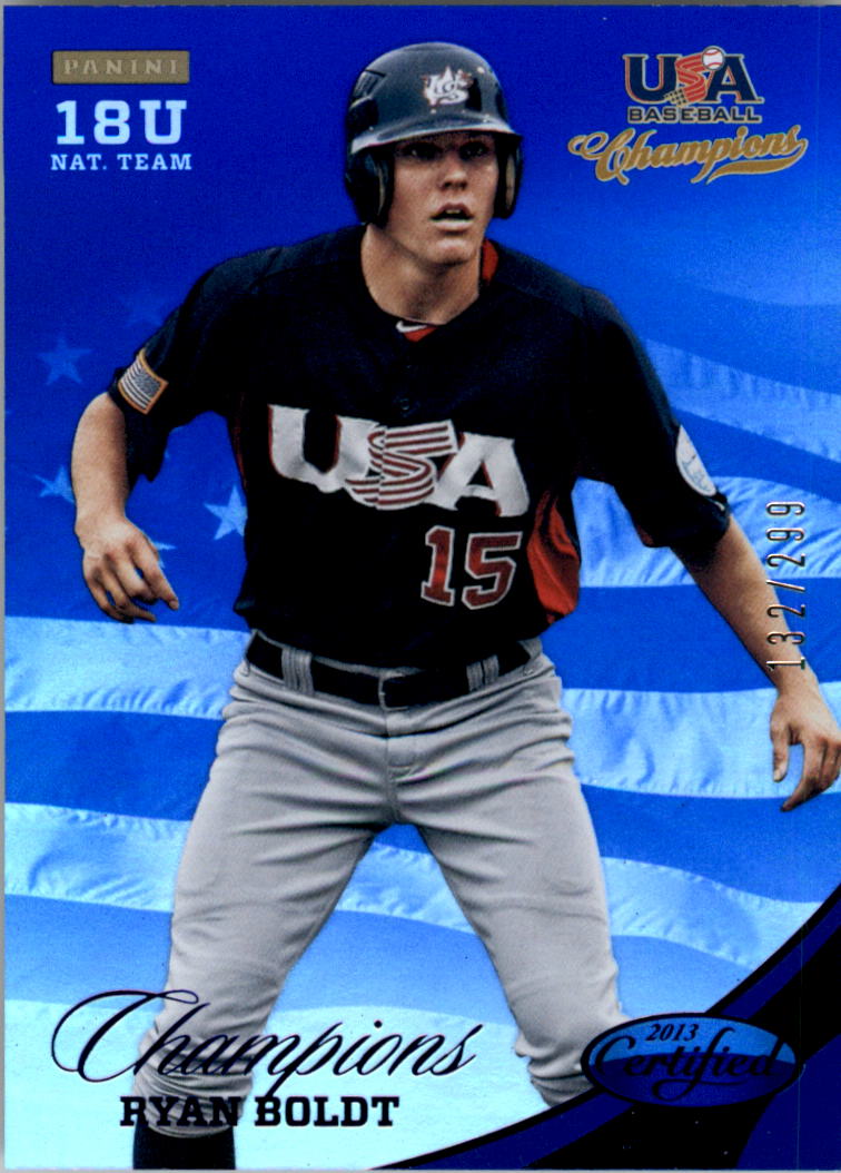 2013 USA Baseball Champions National Team Mirror Blue #152 Ryan Boldt