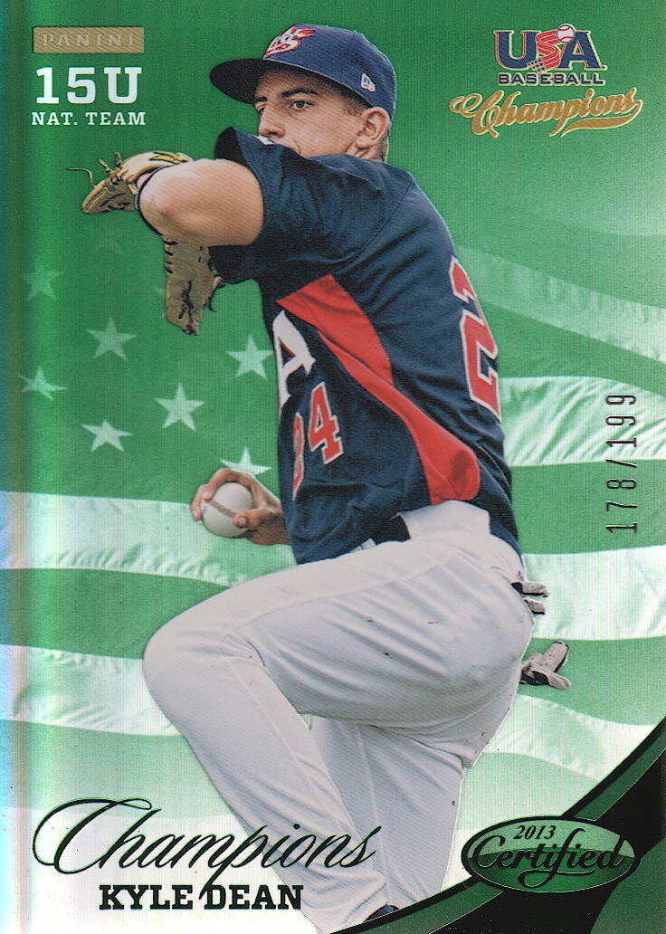 2013 USA Baseball Champions National Team Mirror Green #175 Kyle Dean
