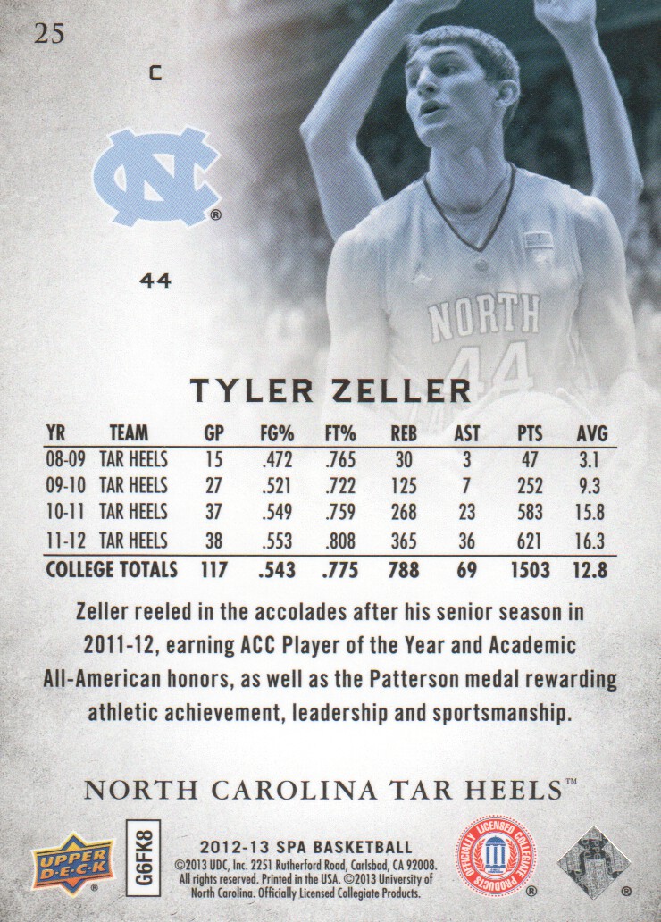 2012-13 SP Authentic #25 Tyler Zeller back image