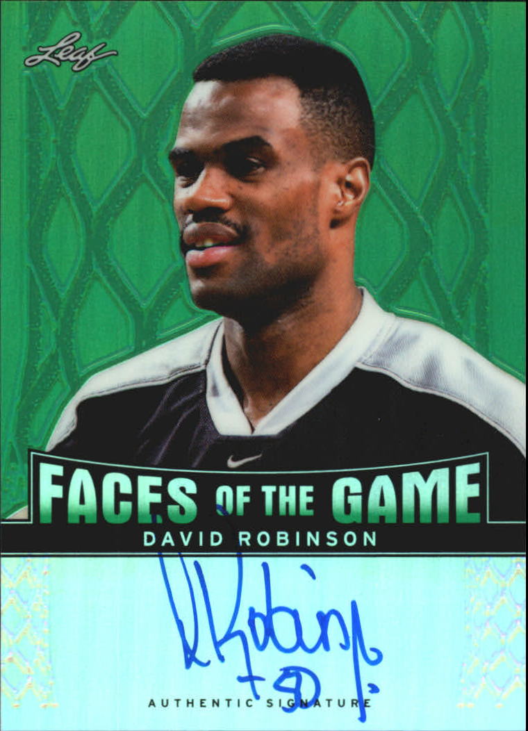 2012-13 Leaf Metal Faces of the Game Holo Green #FGDR1 David Robinson