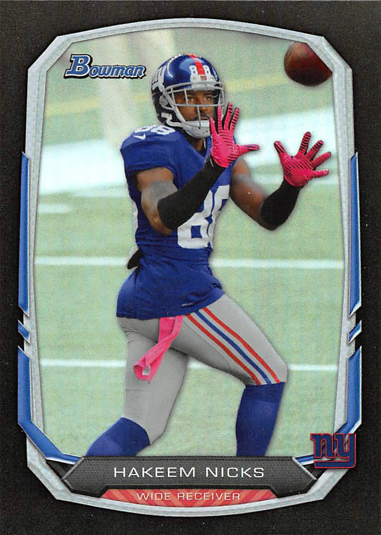 2013 Bowman Rainbow Black #56 Hakeem Nicks