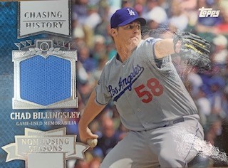 2013 Topps Chasing History Relics #CB Chad Billingsley S2