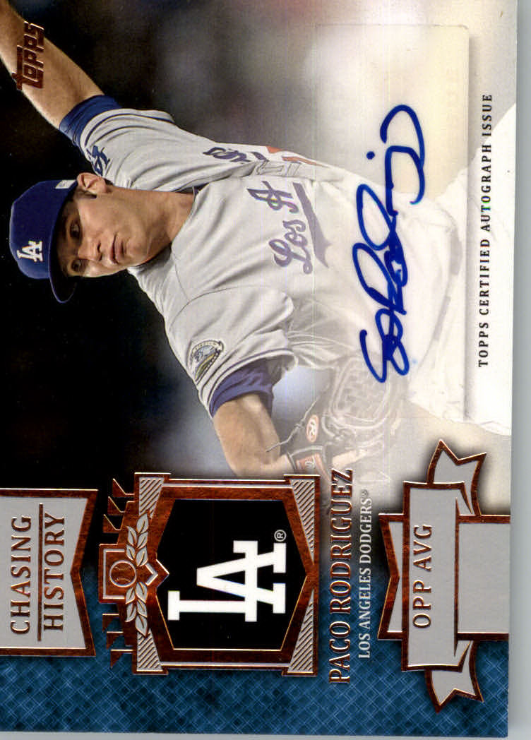 2013 Topps Chasing History Autographs #PR Paco Rodriguez S2
