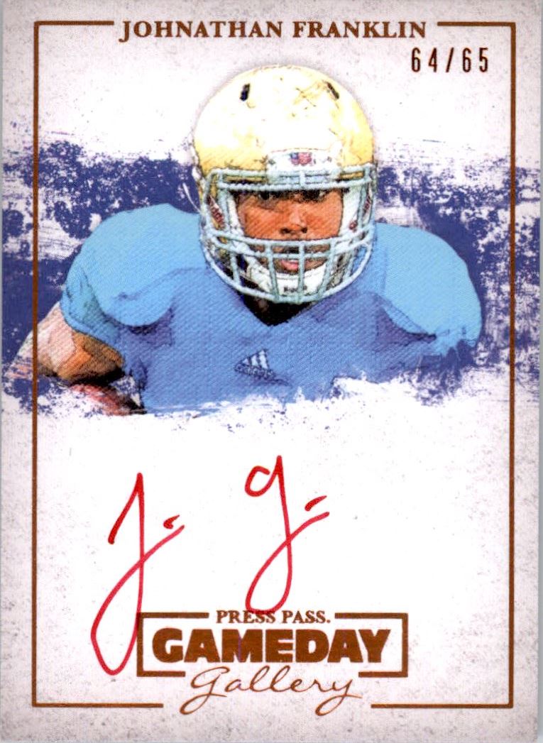 2013 Press Pass Gameday Gallery Bronze Red Ink #JF Johnathan Franklin/46*