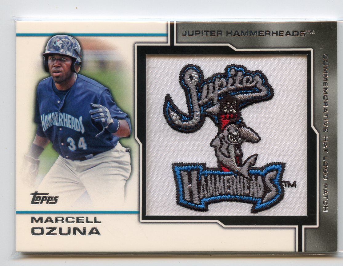 2013 Topps Pro Debut Minor League Manufactured Hat Logo #MO Marcell Ozuna