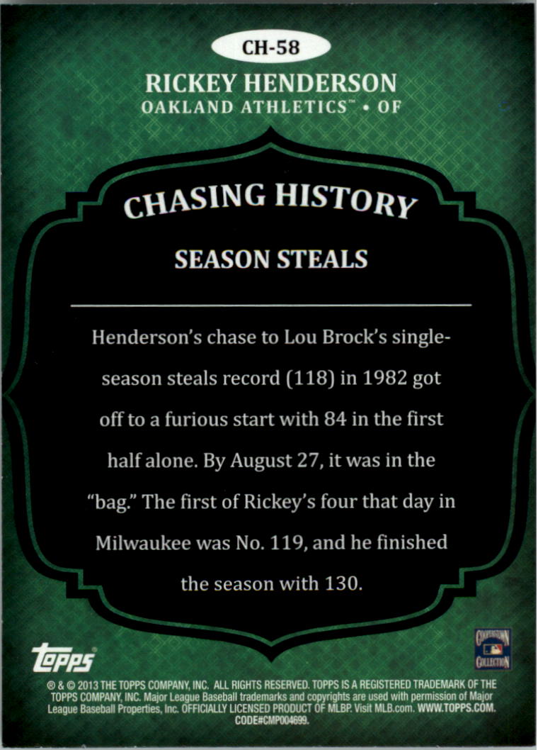 2013 Topps Chasing History Baseball Card Pick (Inserts)