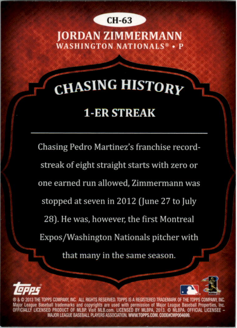 2013 Topps Chasing History Baseball Card Pick (Inserts)