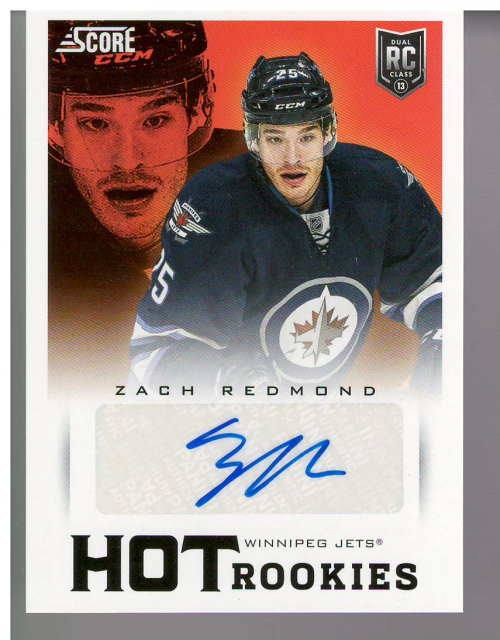 2013-14 Score Hot Rookie Signatures #610 Zach Redmond