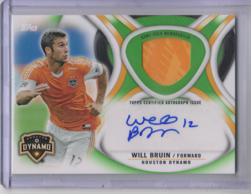 2013 Topps MLS Relic Autographs Green #WB Will Bruin
