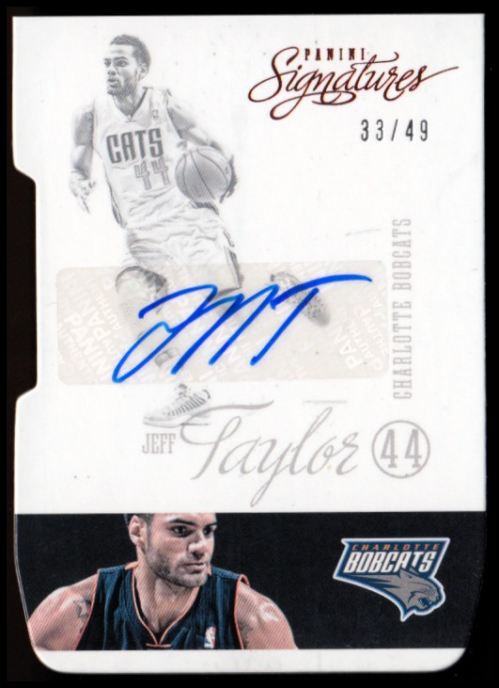 2012-13 Panini Signatures Die Cut Autographs Red #32 Jeff Taylor/49