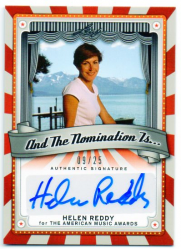 2013 Leaf Pop Century And the Nomination Is Autographs Silver #ANHR1 Helen Reddy