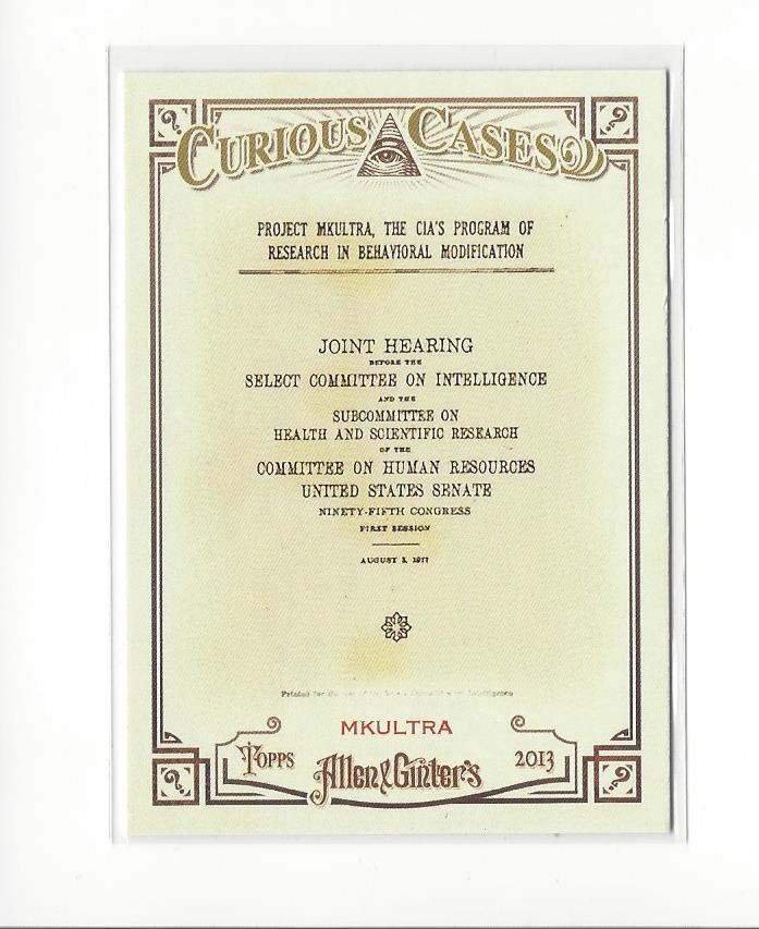 2013 Topps Allen and Ginter Curious Cases #MK MKULTRA