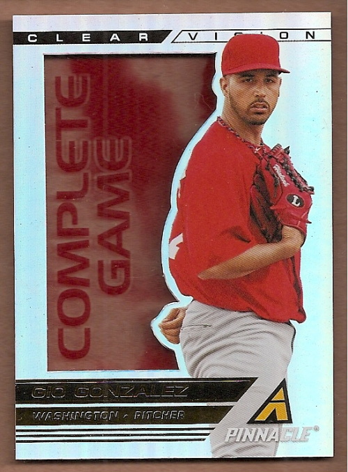 2013 Pinnacle Clear Vision Pitching Complete Game #3 Gio Gonzalez