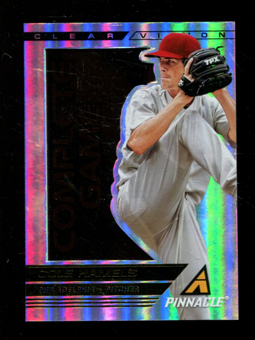 2013 Pinnacle Clear Vision Pitching Complete Game #13 Cole Hamels