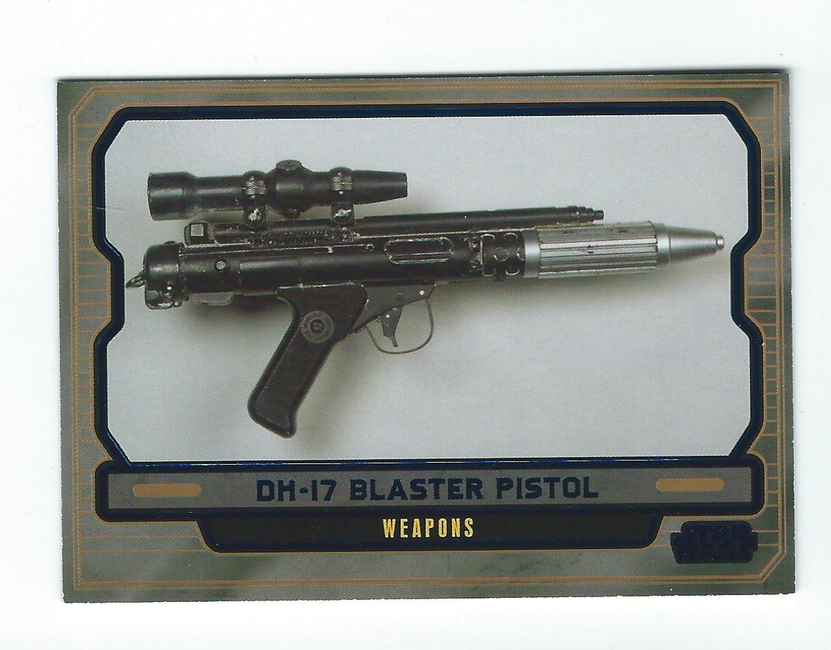 2013 Topps Star Wars Galactic Files 2 Blue Foil #616 DH-17 Blaster Pistol