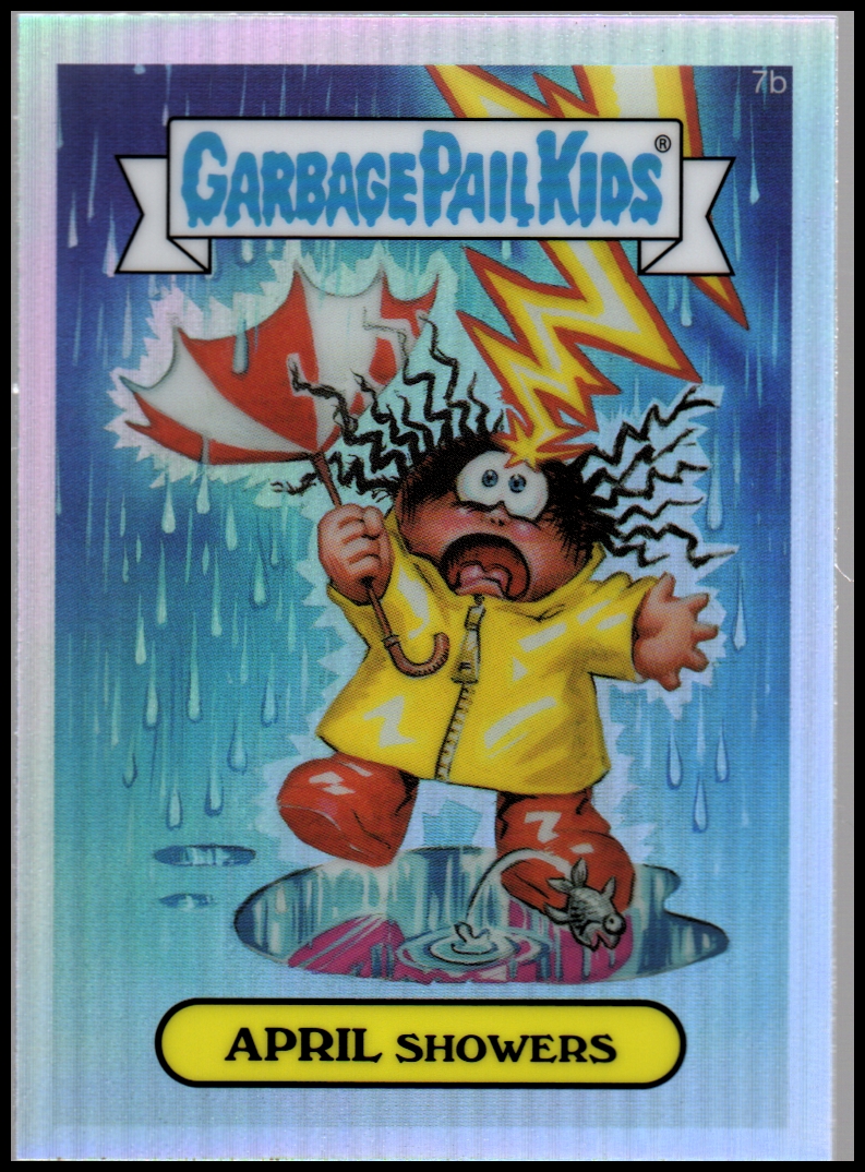 2013 Topps Chrome Garbage Pail Kids Series One Refractors #7b April Showers