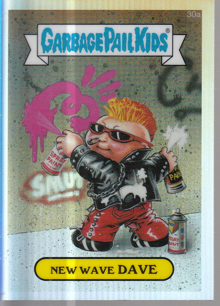 2013 Topps Chrome Garbage Pail Kids Series One Refractors #30a New Wave Dave