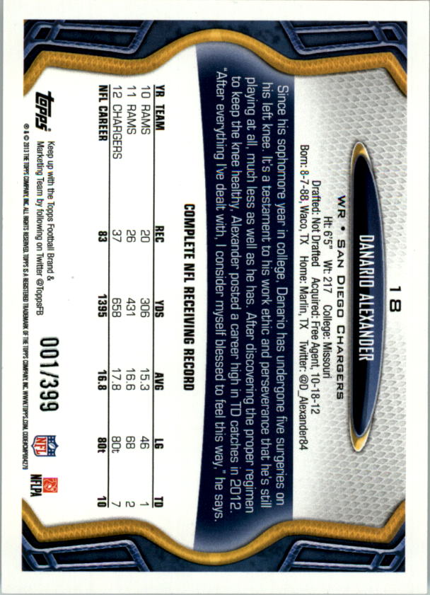 2013 Topps Football Card Pick (Inserts)