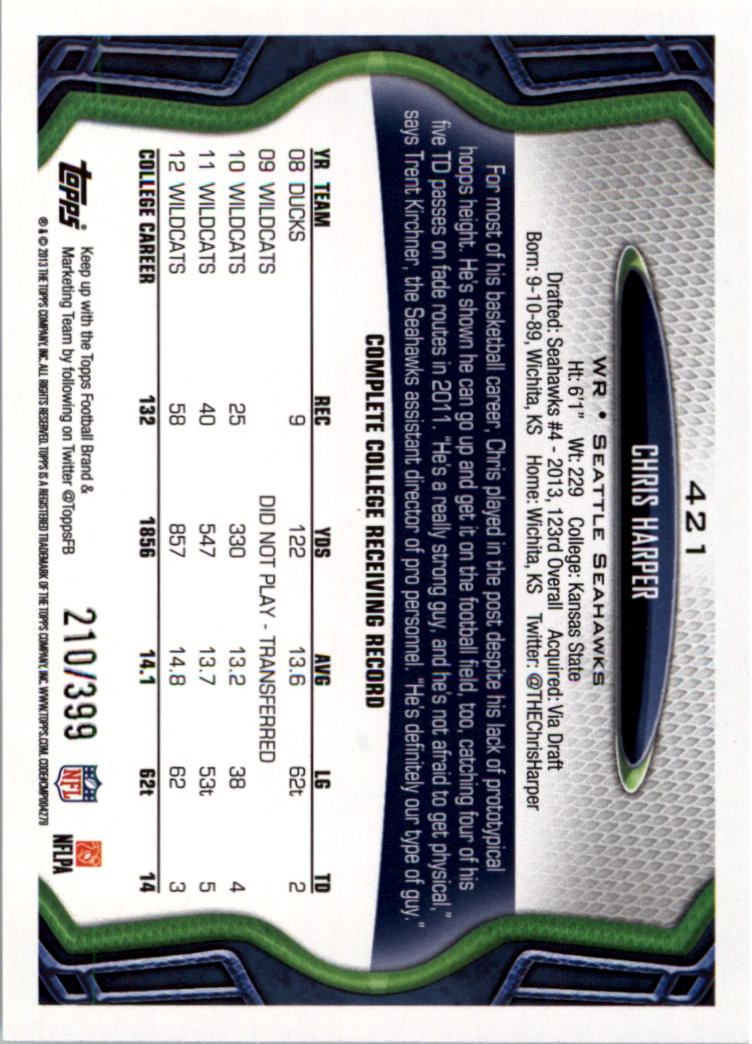 2013 Topps Football Card Pick (Inserts)