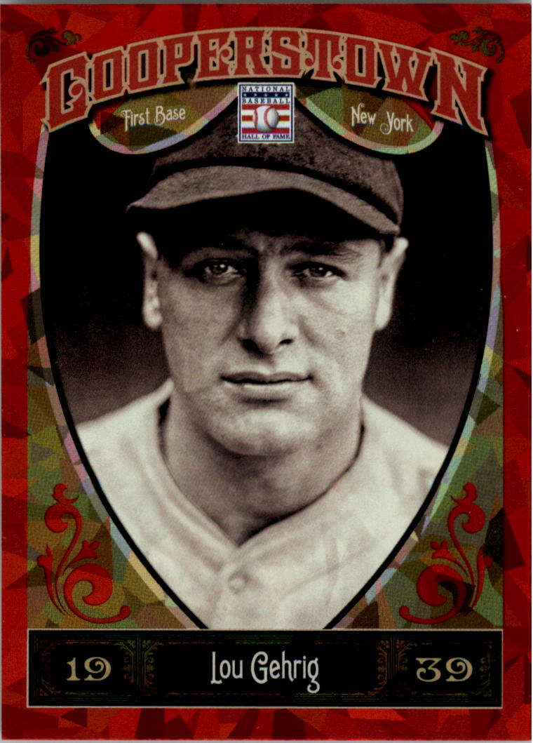 2013 Panini Cooperstown Red Crystal #1 Lou Gehrig