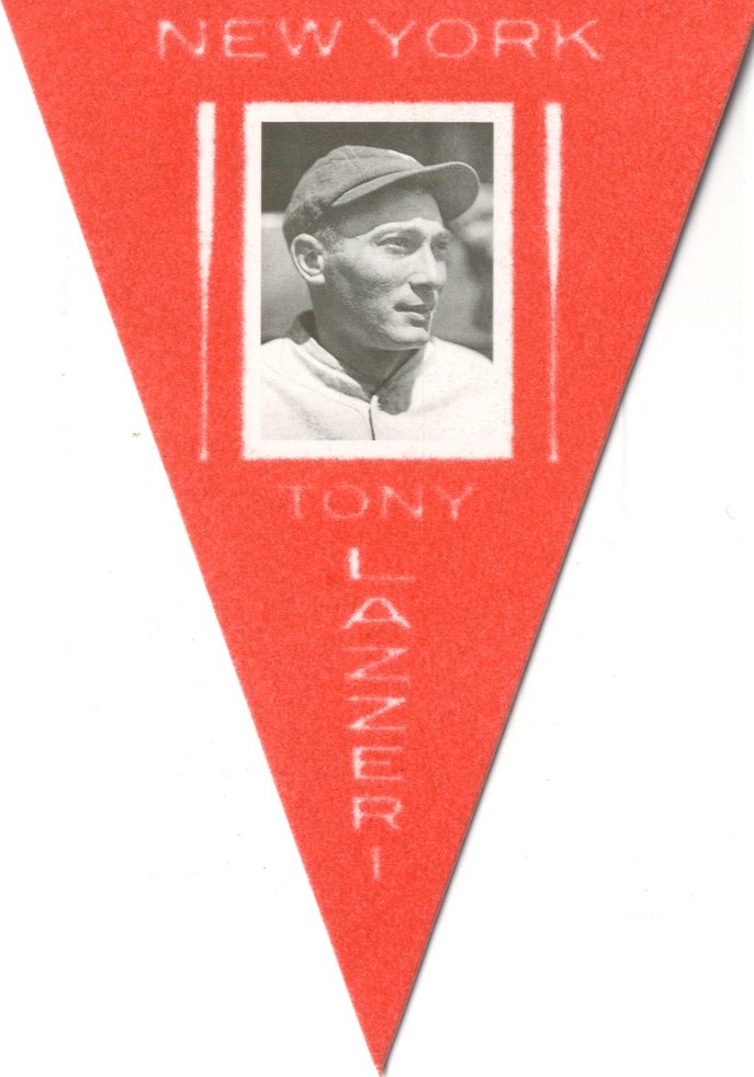 2013 Panini Cooperstown Pennants Red #9 Tony Lazzeri