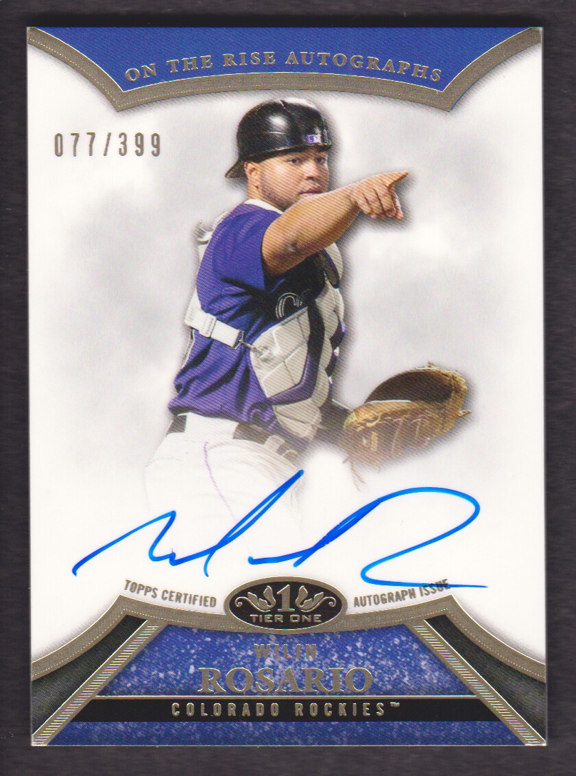2013 Topps Tier One On the Rise Autographs #WR Wilin Rosario/399