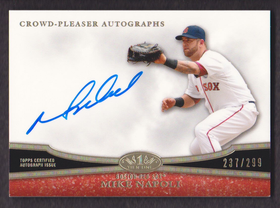 2013 Topps Tier One Crowd Pleaser Autographs #MN1 Mike Napoli/299