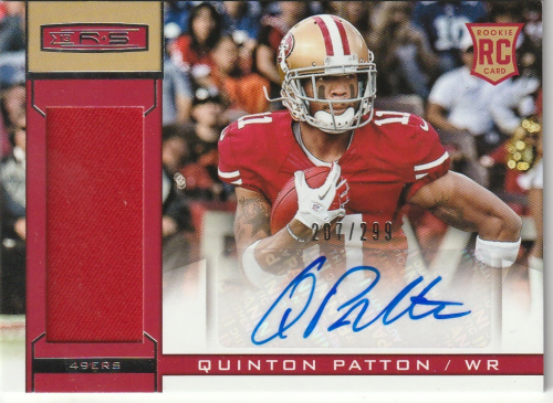 2013 Rookies and Stars Rookie Jersey Autographs #229 Quinton Patton