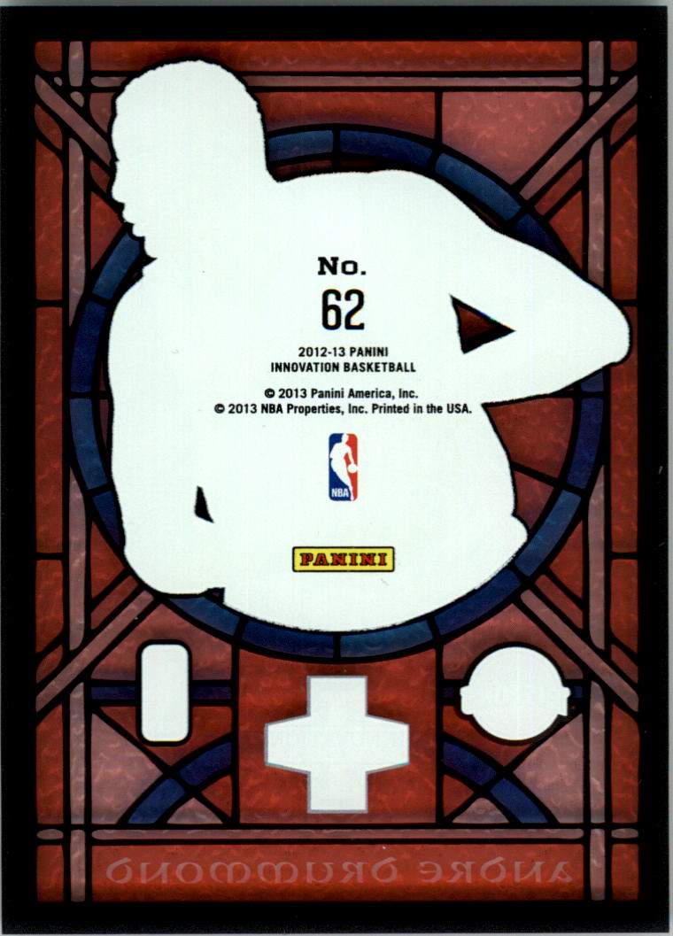 2012-13 Innovation Stained Glass #62 Andre Drummond back image