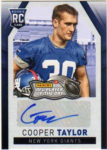 2013 Panini Player of the Day Autographs #CT Cooper Taylor