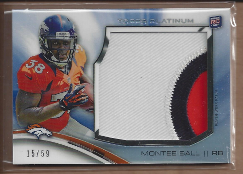 2013 Topps Platinum Rookie Jersey Patch #PRPMBA Montee Ball