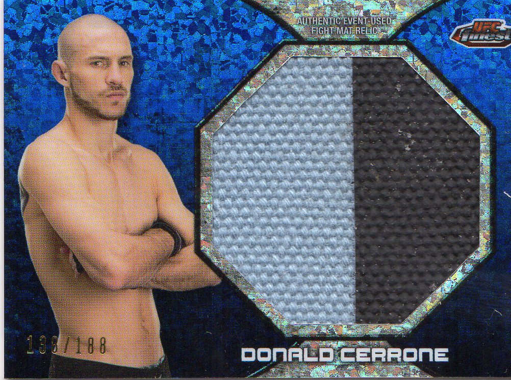 2013 Finest UFC Jumbo Fight Mat Relics Refractors Blue #FFMDC Donald Cerrone