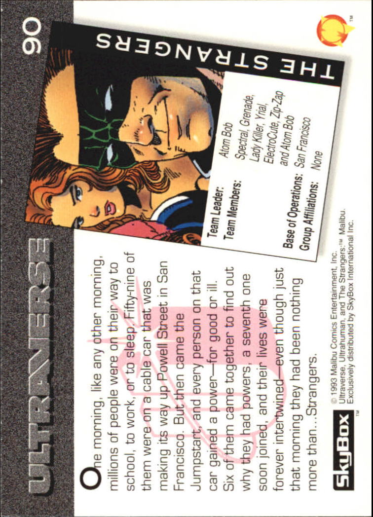 1993 SkyBox Ultraverse #90 The Strangers back image