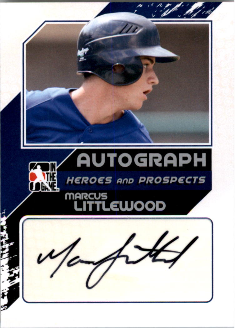 2011 ITG Heroes and Prospects Close Up Autographs Silver #ML2 Marcus Littlewood HN