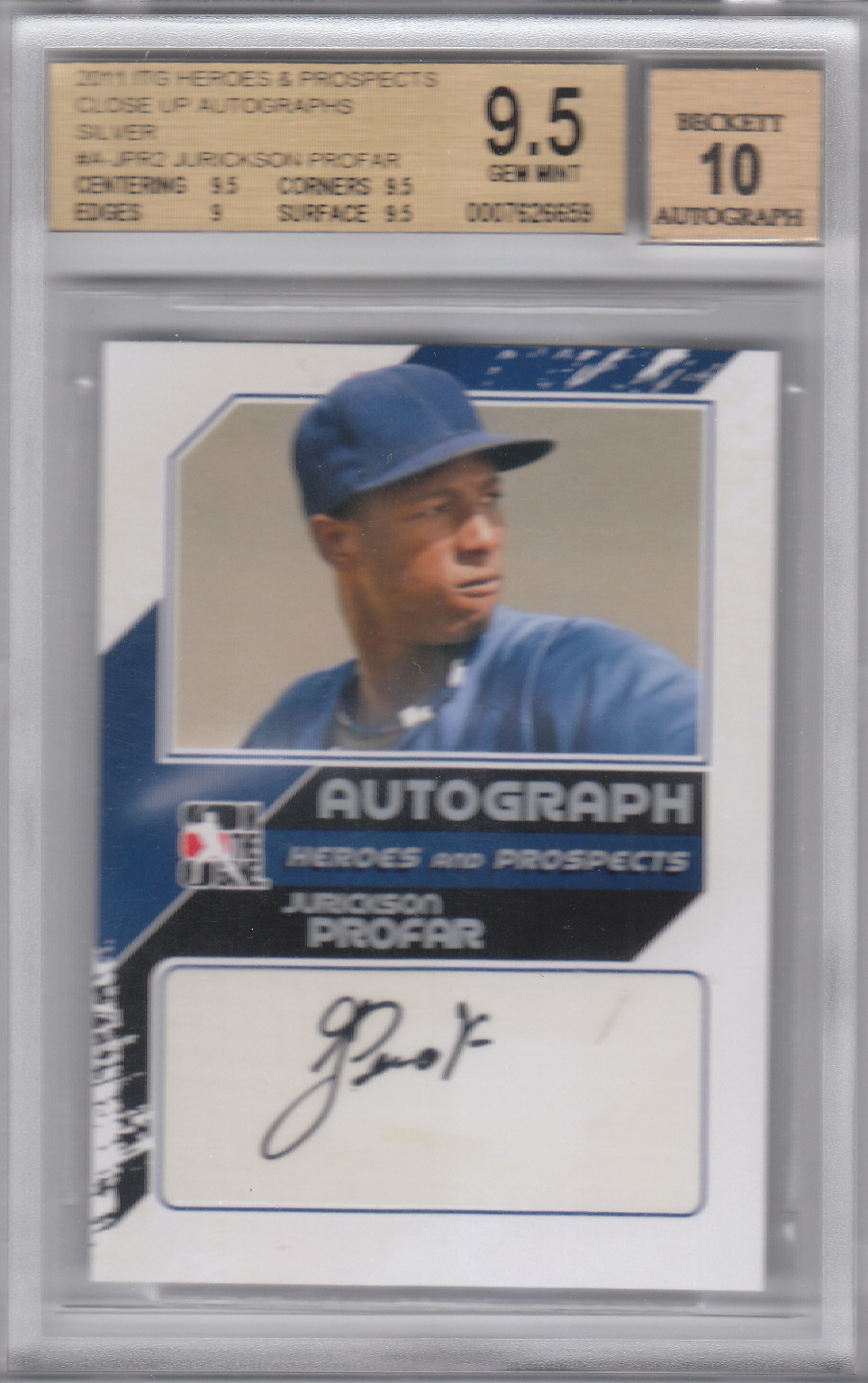 2011 ITG Heroes and Prospects Close Up Autographs Silver #JP2 Jurickson Profar HN