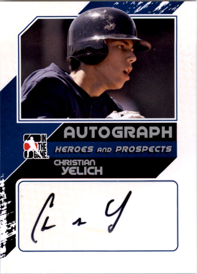 2011 ITG Heroes and Prospects Close Up Autographs Silver #CY2 Christian Yelich HN