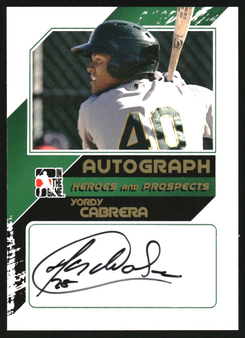 2011 ITG Heroes and Prospects Close Up Autographs Gold #YC2 Yordy Cabrera HN