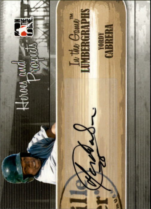2011 ITG Heroes and Prospects Lumbergraphs Autographs #YC Yordy Cabrera HN Auto - 第 1/1 張圖片