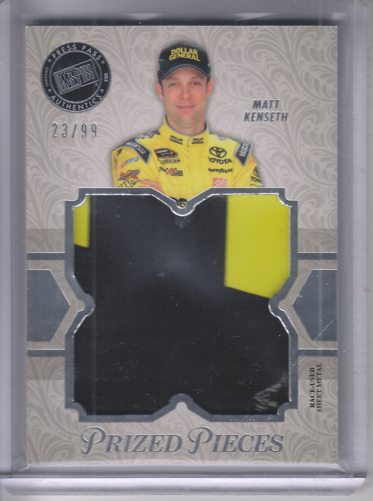 2013 Press Pass Showcase Prized Pieces #PPMKYB Kyle Busch/99 back image