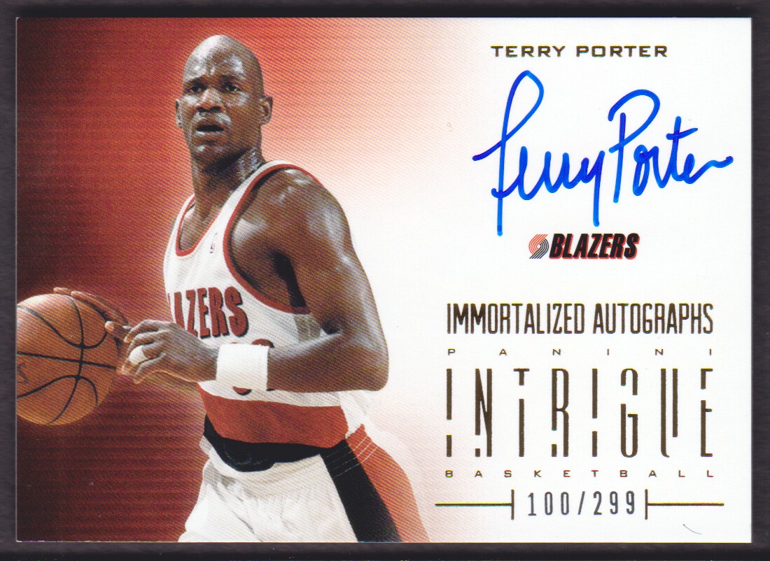 2012-13 Panini Intrigue Immortalized Autographs #5 Terry Porter/299