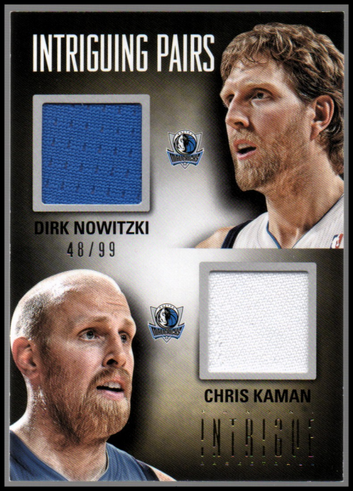 2012-13 Panini Intrigue Intriguing Pairs Jerseys #51 Chris Kaman/Dirk Nowitzki/99