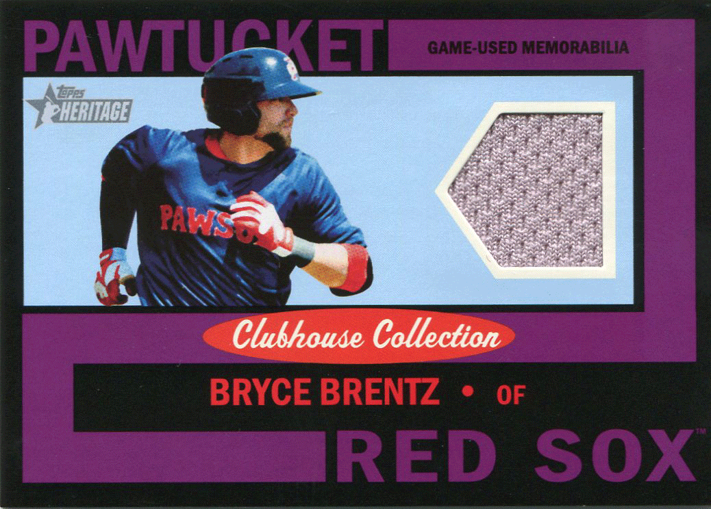 2013 Topps Heritage Minors Clubhouse Collection Relics Black #BB Bryce Brentz