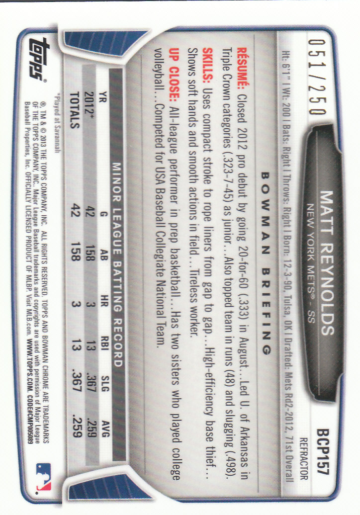 2013 Bowman Chrome Baseball Part 4 - Picture 47 of 316