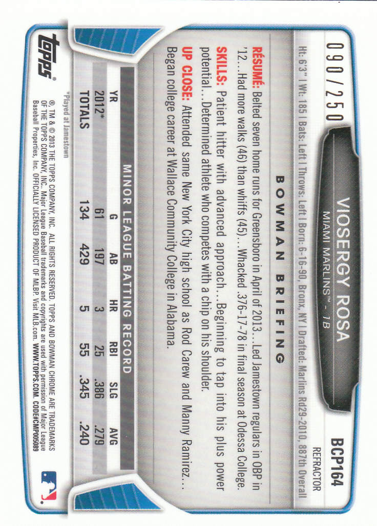 2013 Bowman Chrome Baseball Part 4 - Picture 49 of 316