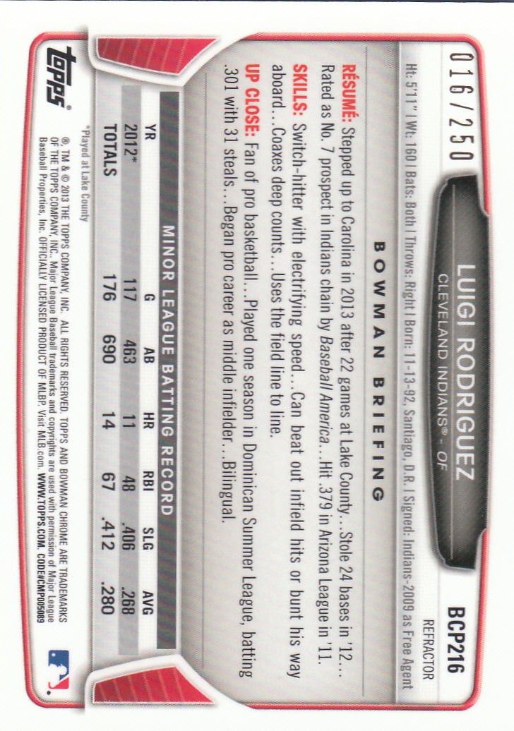 2013 Bowman Chrome Baseball Part 4 - Picture 69 of 316