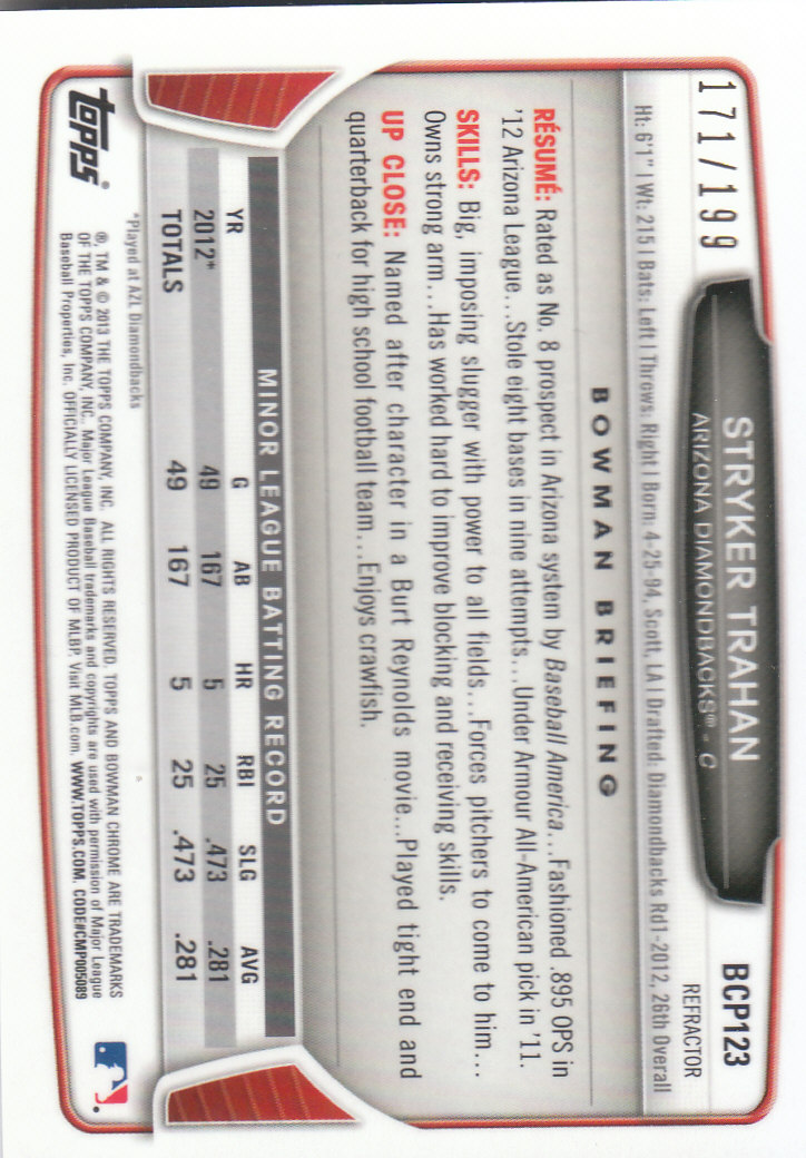 2013 Bowman Chrome Baseball Part 4 - Picture 146 of 316