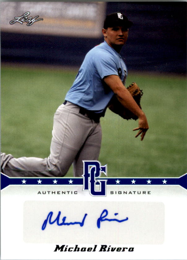 2013 Leaf Perfect Game Autographs Blue #MR2 Michael Rivera